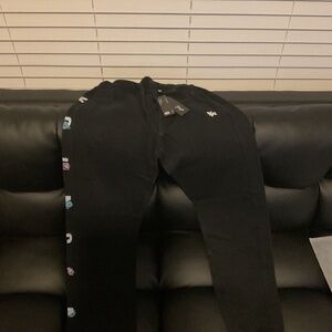 YOUNGLA Women WINTER BLOOM JOGGERS Size XS Black